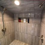 Residential Bathroom Remodel, view of the inside of the shower